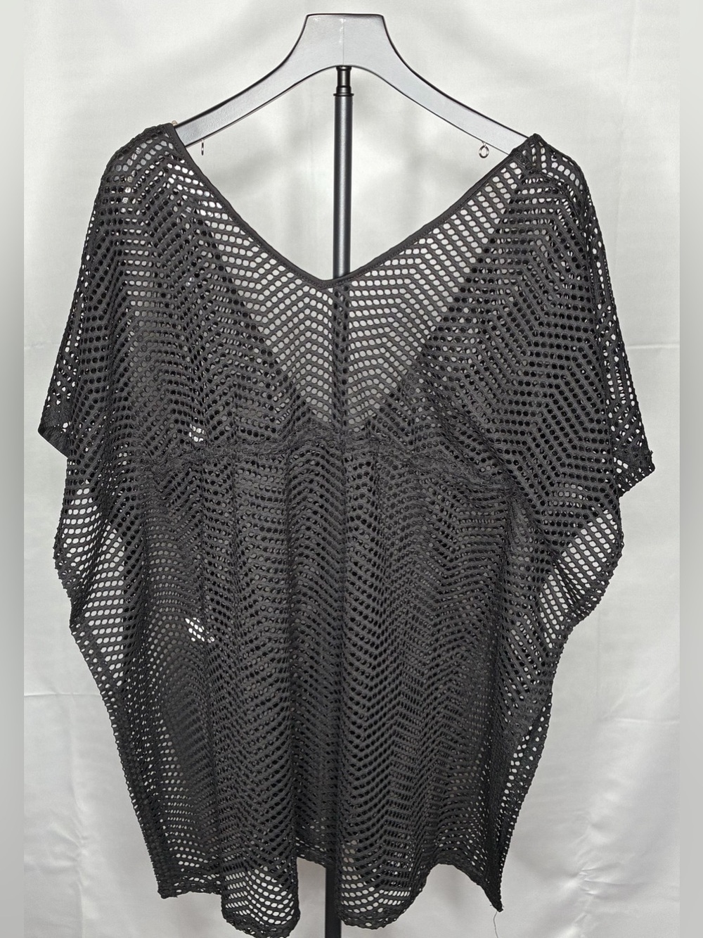 Women’s Black Crochet Swim Cover-Up